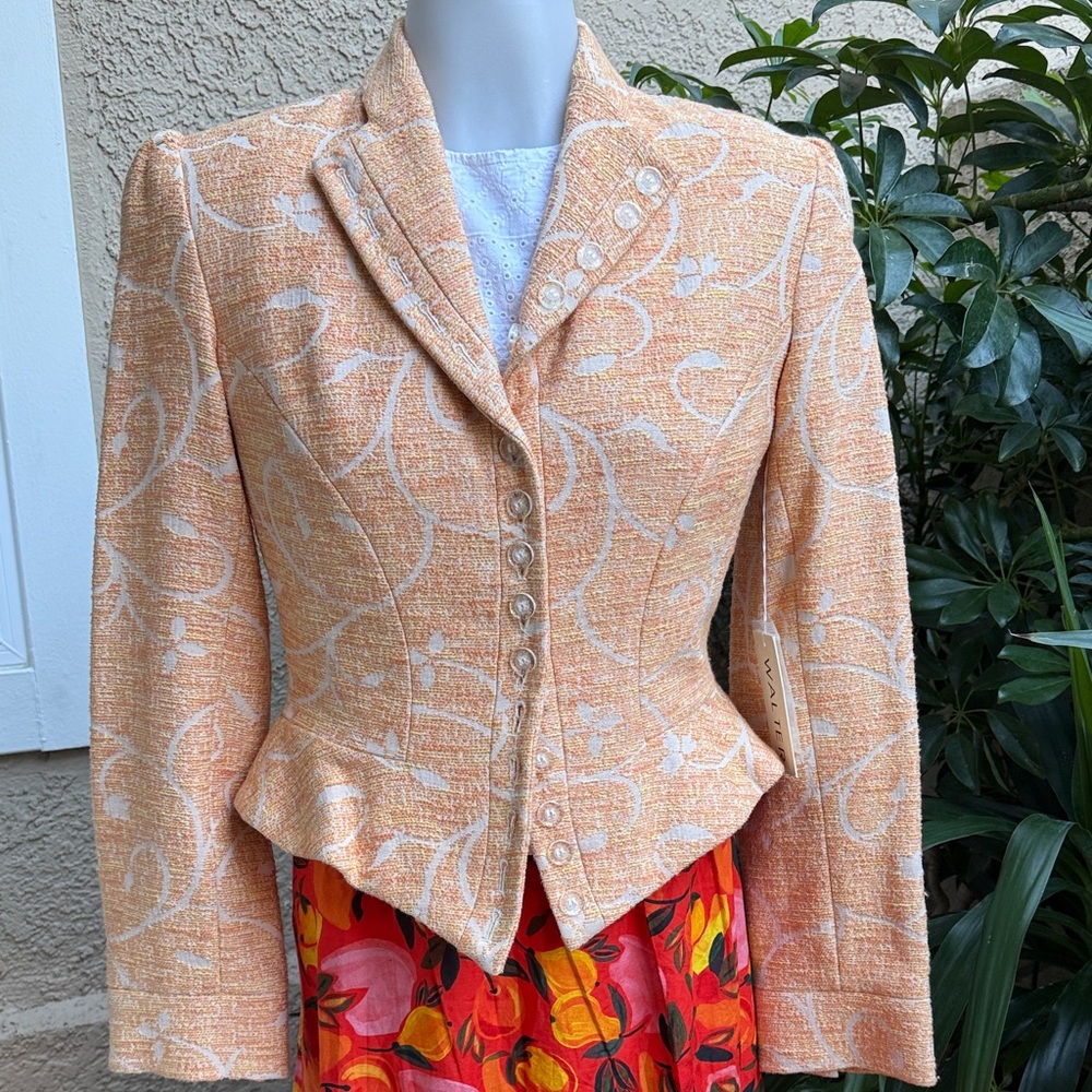 New Vintage Peach/Cream Walter Tapestry Cotton Jacket
